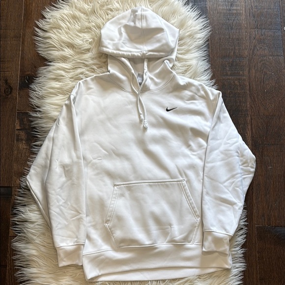 Nike White Sweatshirt Oversized Pullover Hoodie - Picture 1 of 4